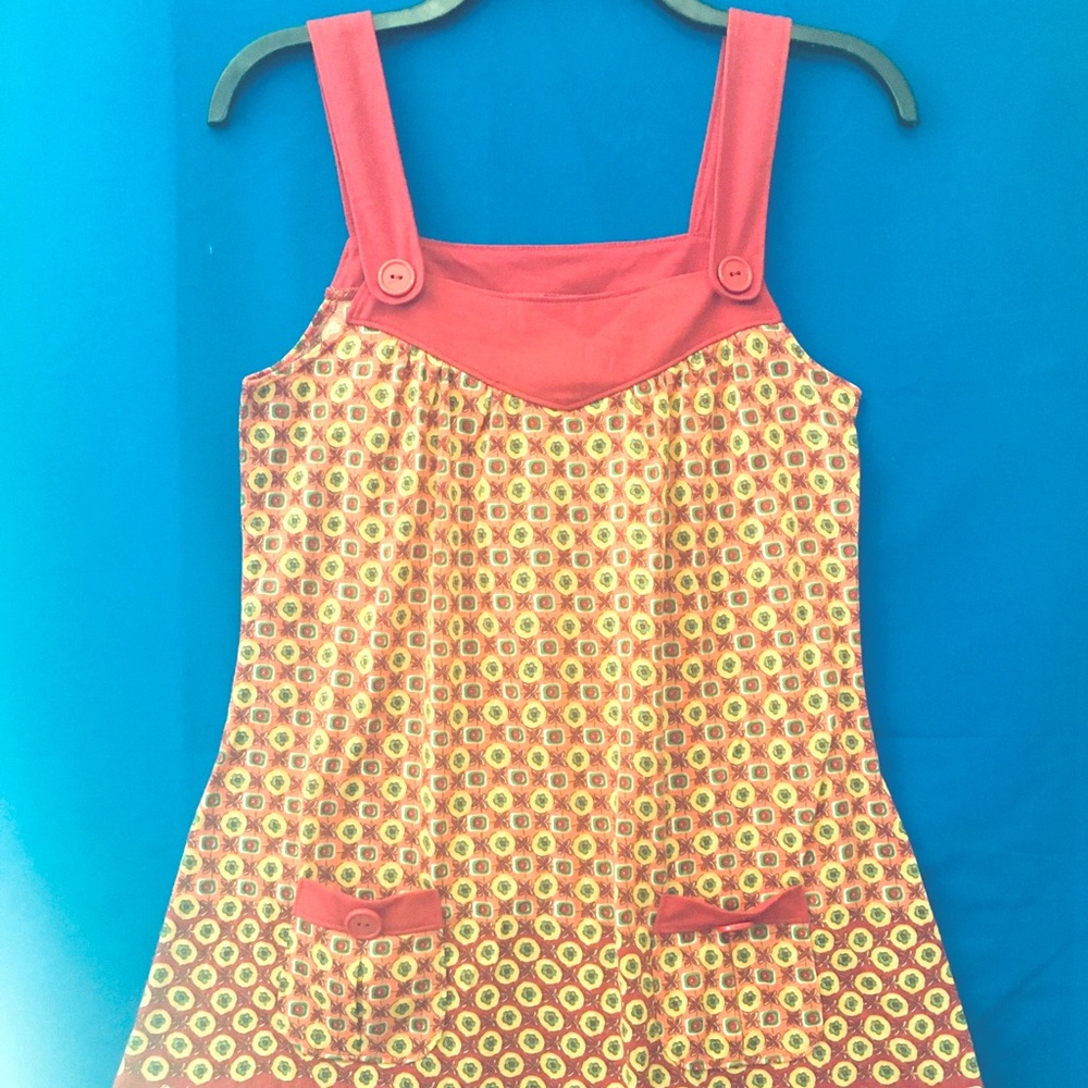 Juniors flowers print strap tunic